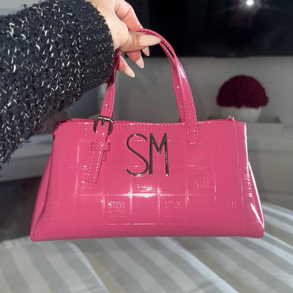 Steve Madden Fuchsia Patent Leather Tote